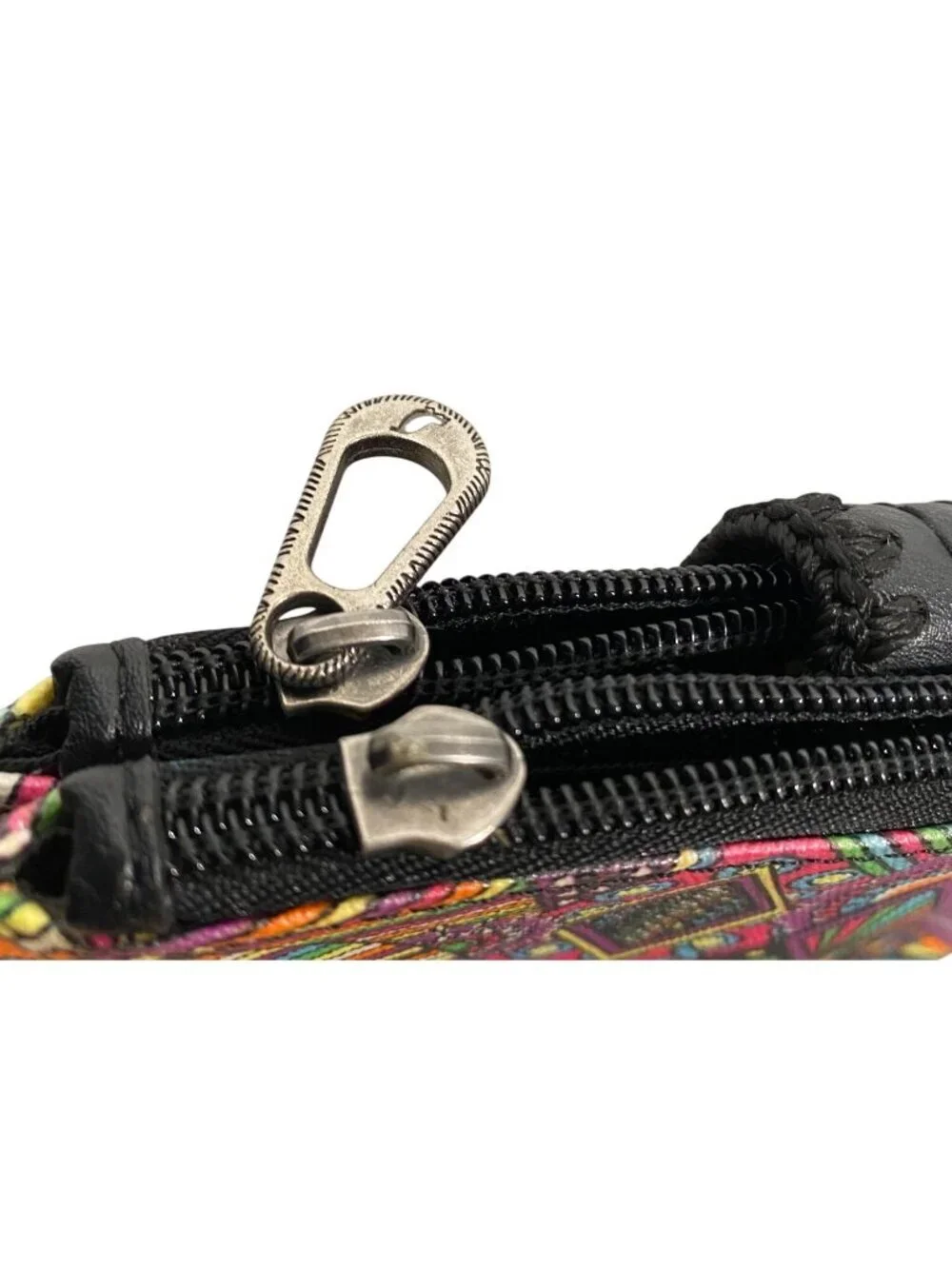 Sakroots artist circle Colorful coated Canvas Wristlet Wallet w/ wrist strap